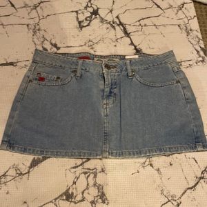 Denim mini skirt